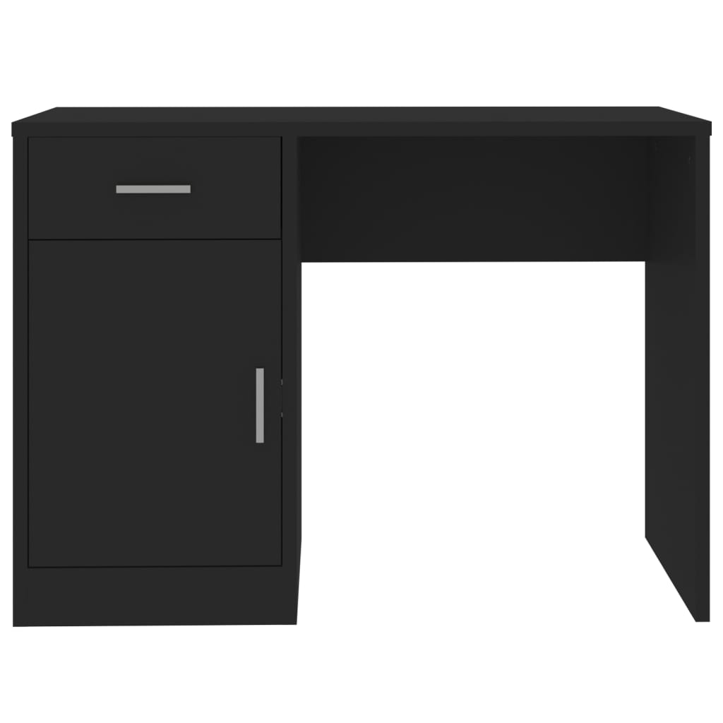 Skrivebord skuff og skap svart 100x40x73 cm konstruert tre vidaXL