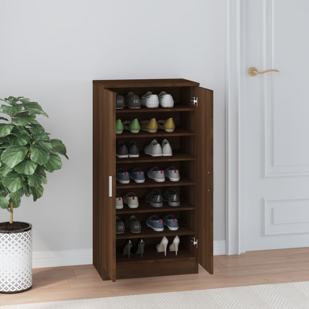 Skoskap brun eik 55x35x108 cm konstruert tre vidaXL