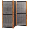 Romdeler 3 paneler svart 210x180 cm