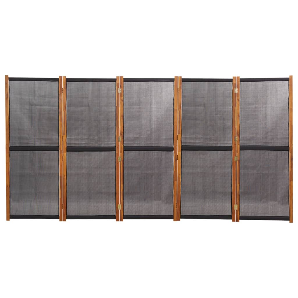 Romdeler 5 paneler svart 350x180 cm