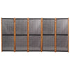 Romdeler 5 paneler svart 350x180 cm