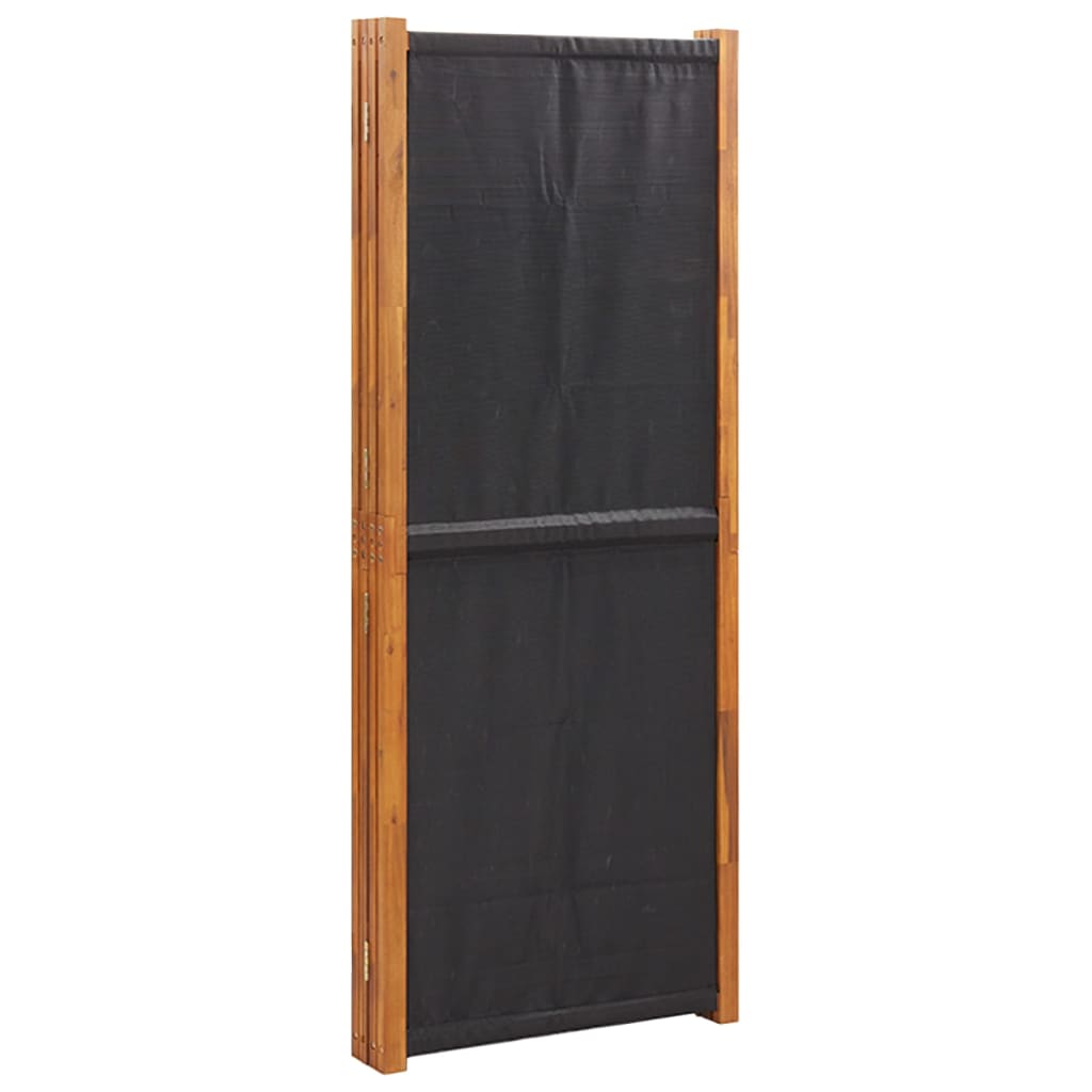 Romdeler 5 paneler svart 350x180 cm