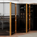 Romdeler med 6 paneler svart 420x180 cm