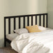 Sengegavl svart 186x4x100 cm heltre furu