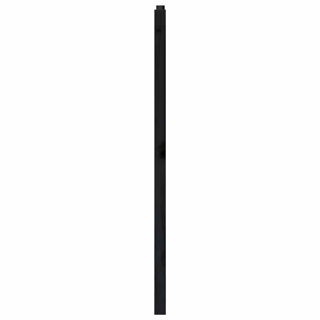 Sengegavl svart 126x4x100 cm heltre furu