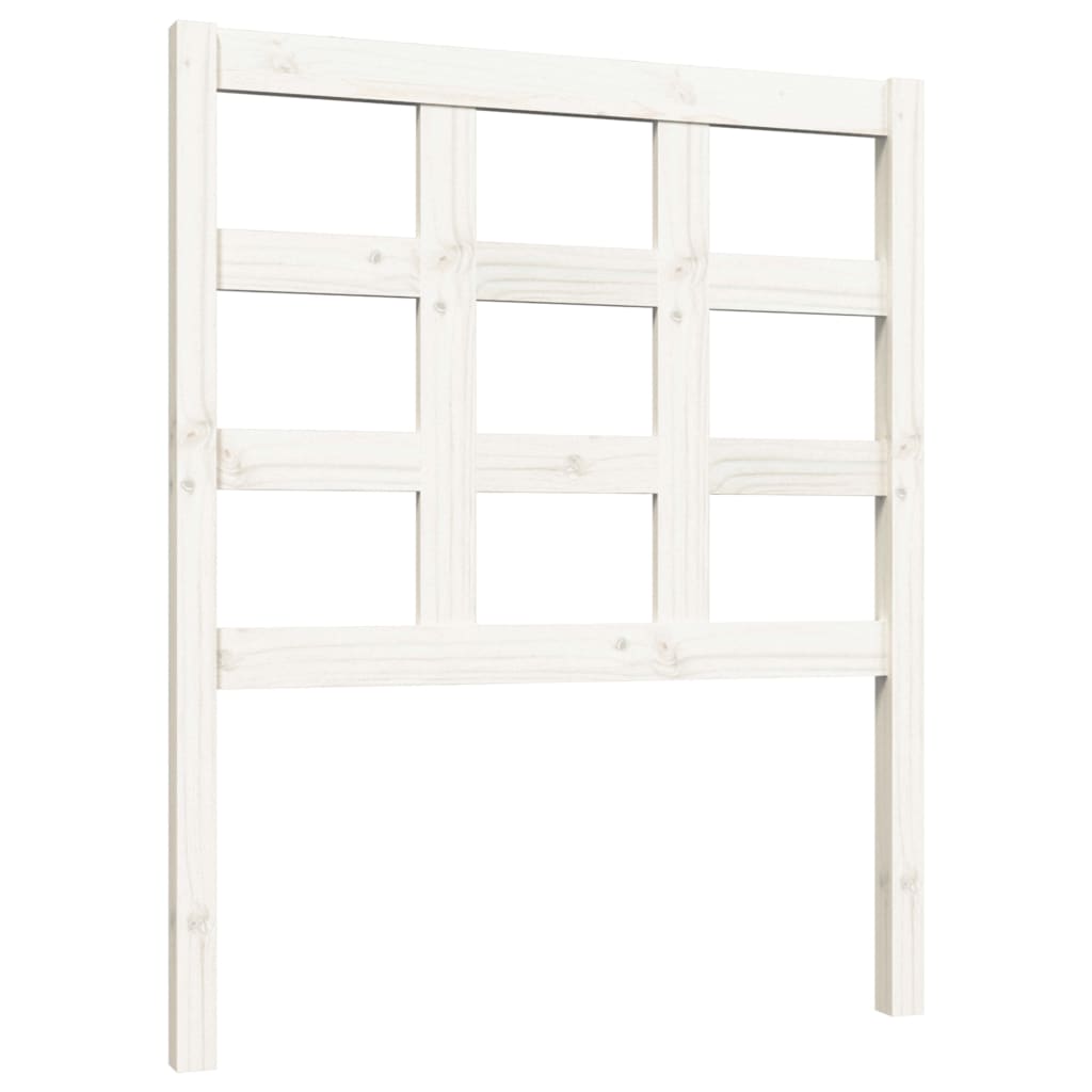 Sengegavl hvit 80,5x4x100 cm heltre furu