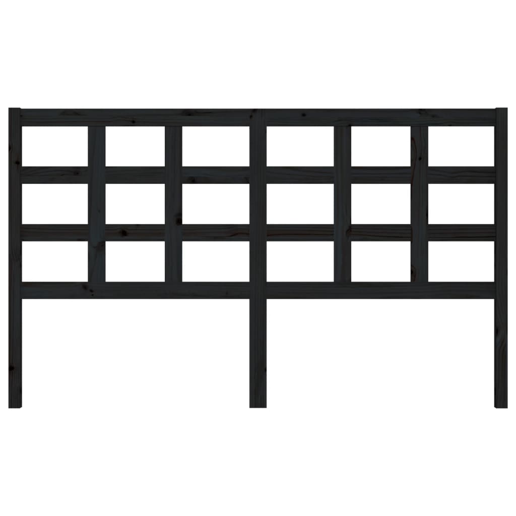 Sengegavl svart 165,5x4x100 cm heltre furu