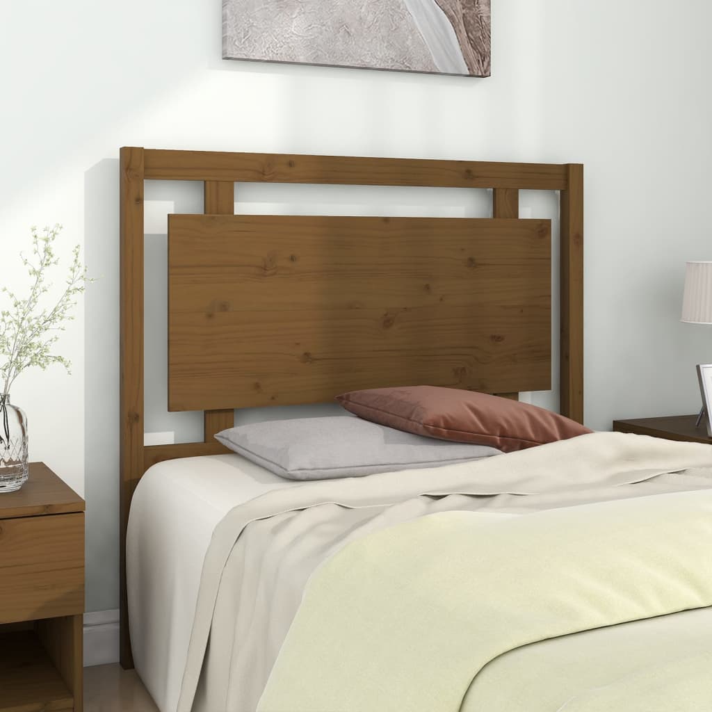 Sengegavl honningbrun 105,5x4x100 cm heltre furu vidaXL