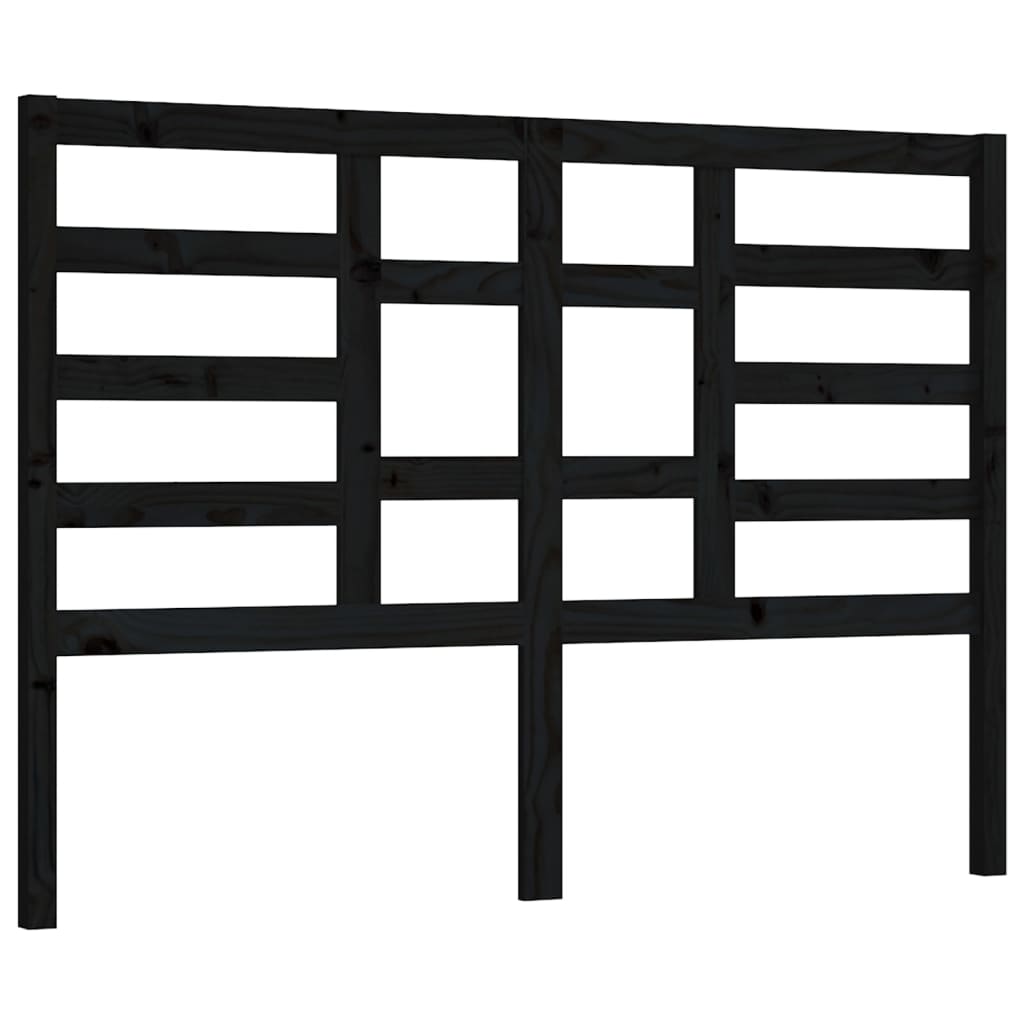 Sengegavl svart 156x4x104 cm heltre furu vidaXL