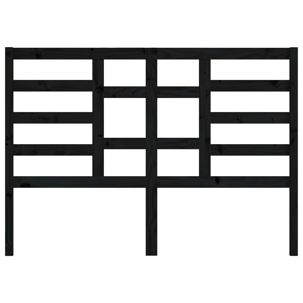 Sengegavl svart 166x4x104 cm heltre furu