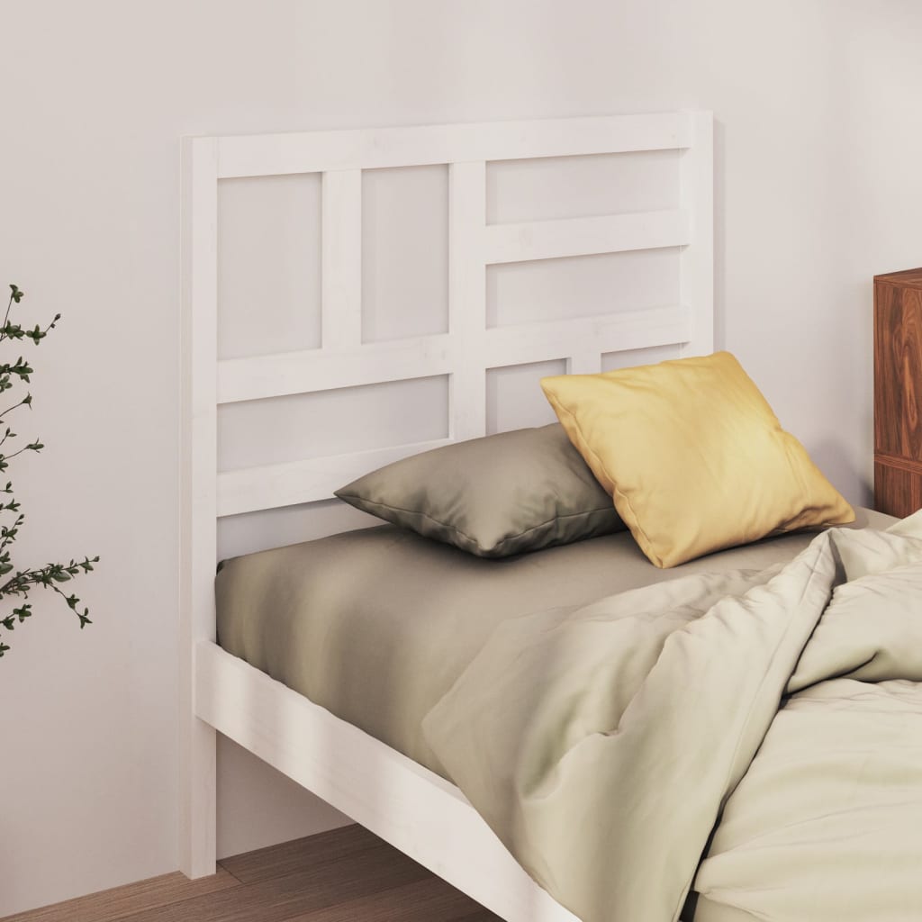 Sengegavl hvit 106x4x104 cm heltre furu