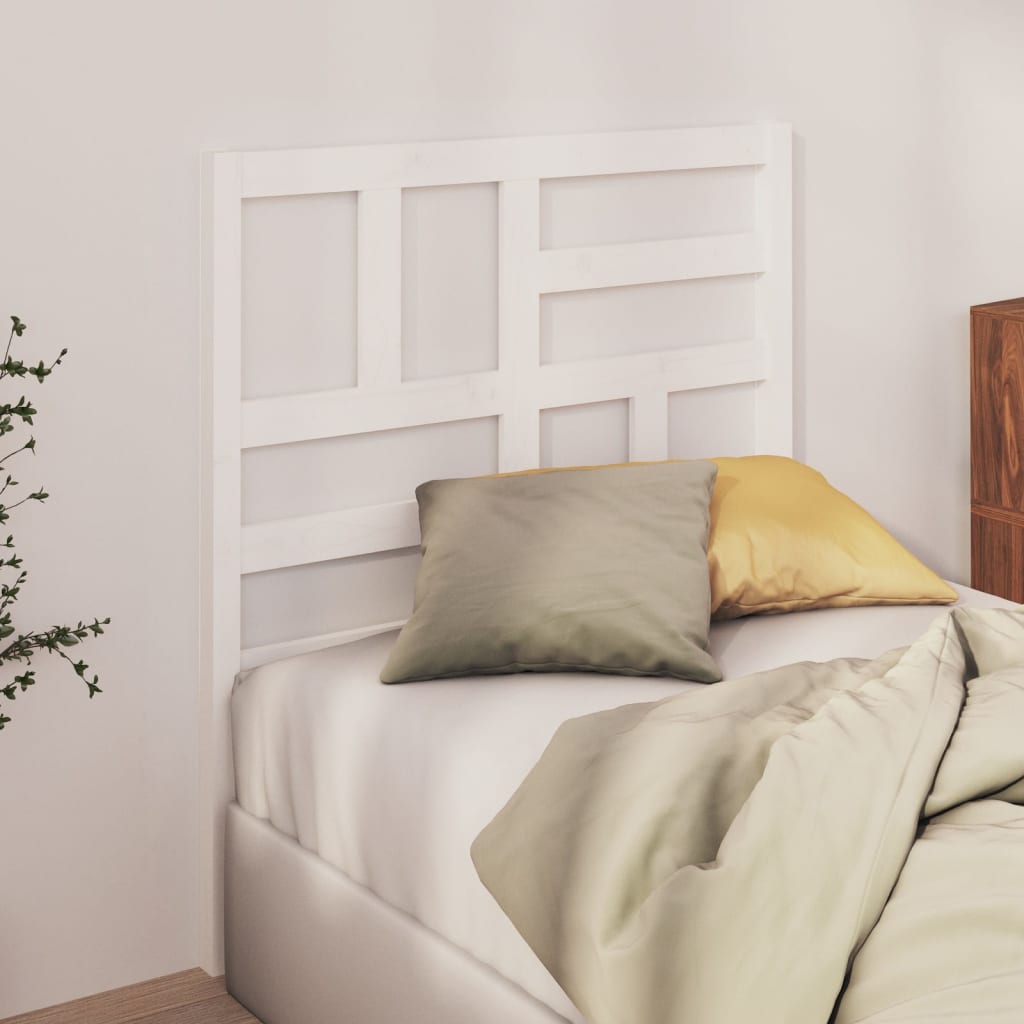 Sengegavl hvit 106x4x104 cm heltre furu