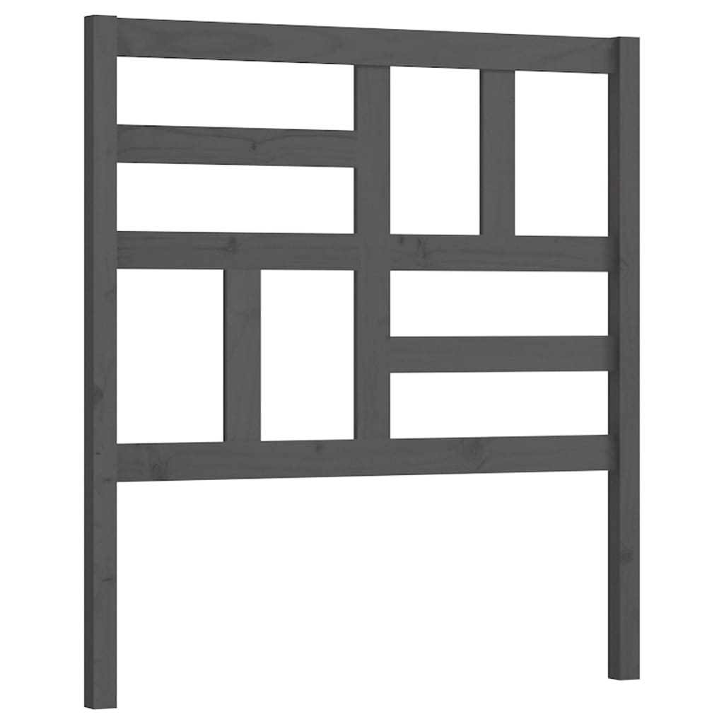 Sengegavl grå 106x4x104 cm heltre furu