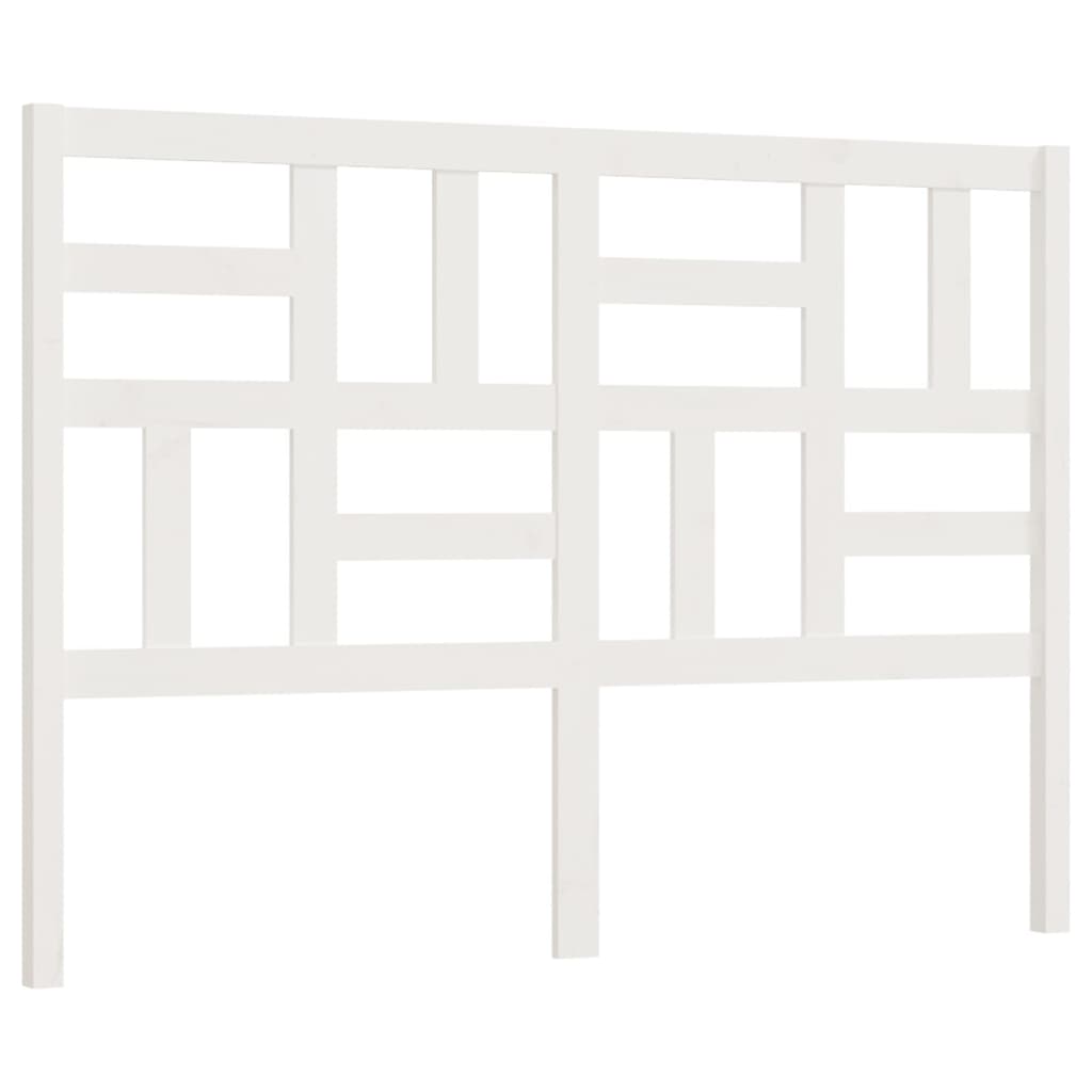 Sengegavl hvit 126x4x104 cm heltre furu
