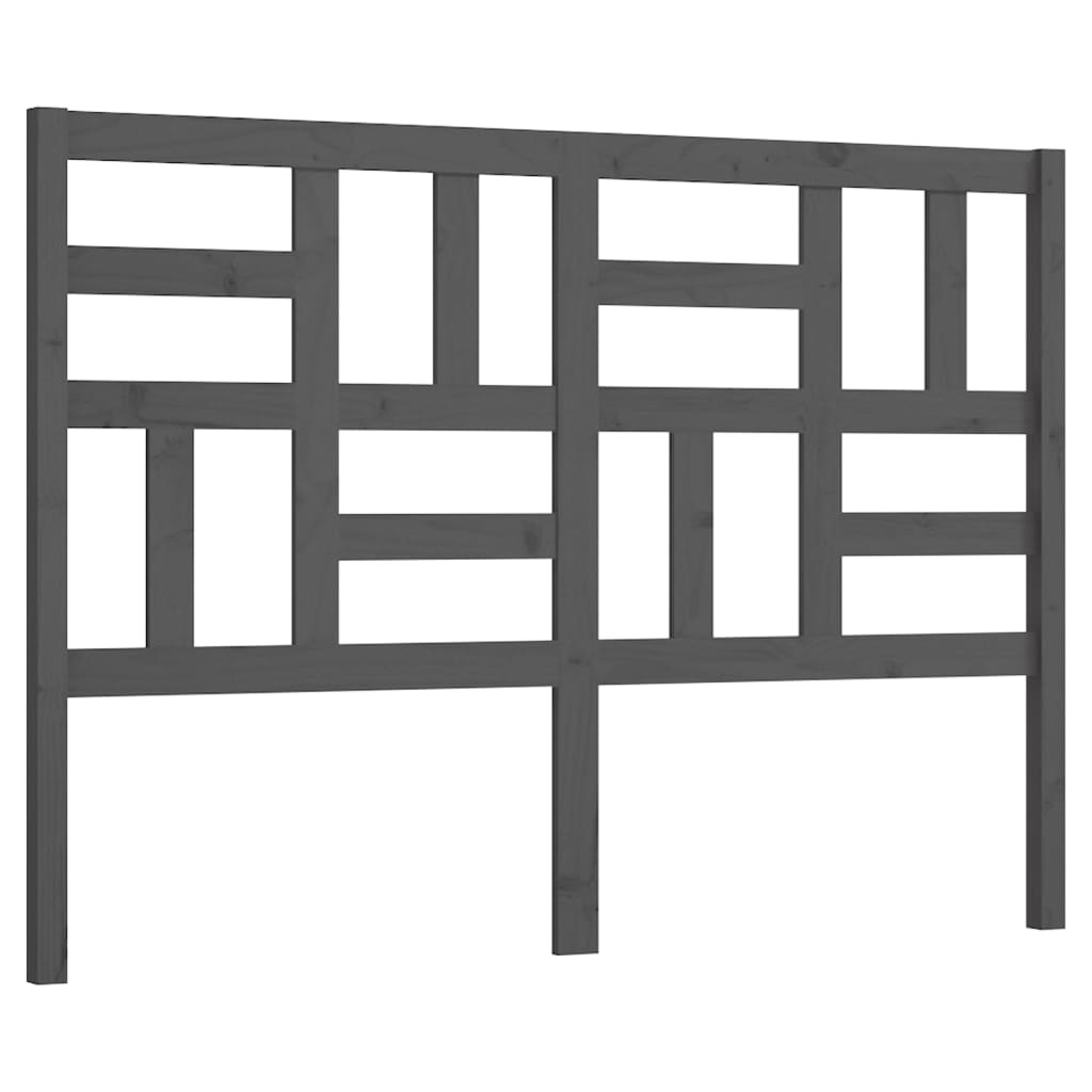 Sengegavl grå 126x4x104 cm heltre furu