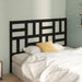 Sengegavl svart 126x4x104 cm heltre furu