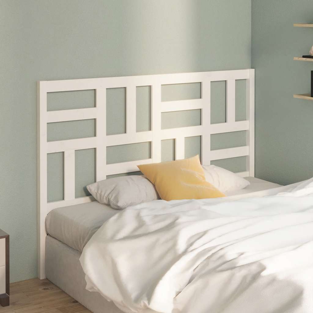 Sengegavl hvit 146x4x104 cm heltre furu