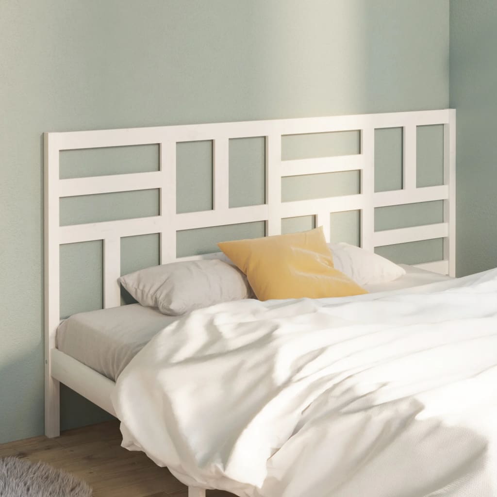 Sengegavl hvit 186x4x104 cm heltre furu
