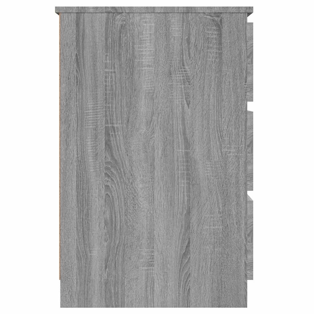 Skrivebord grå sonoma 140x50x77 cm konstruert tre