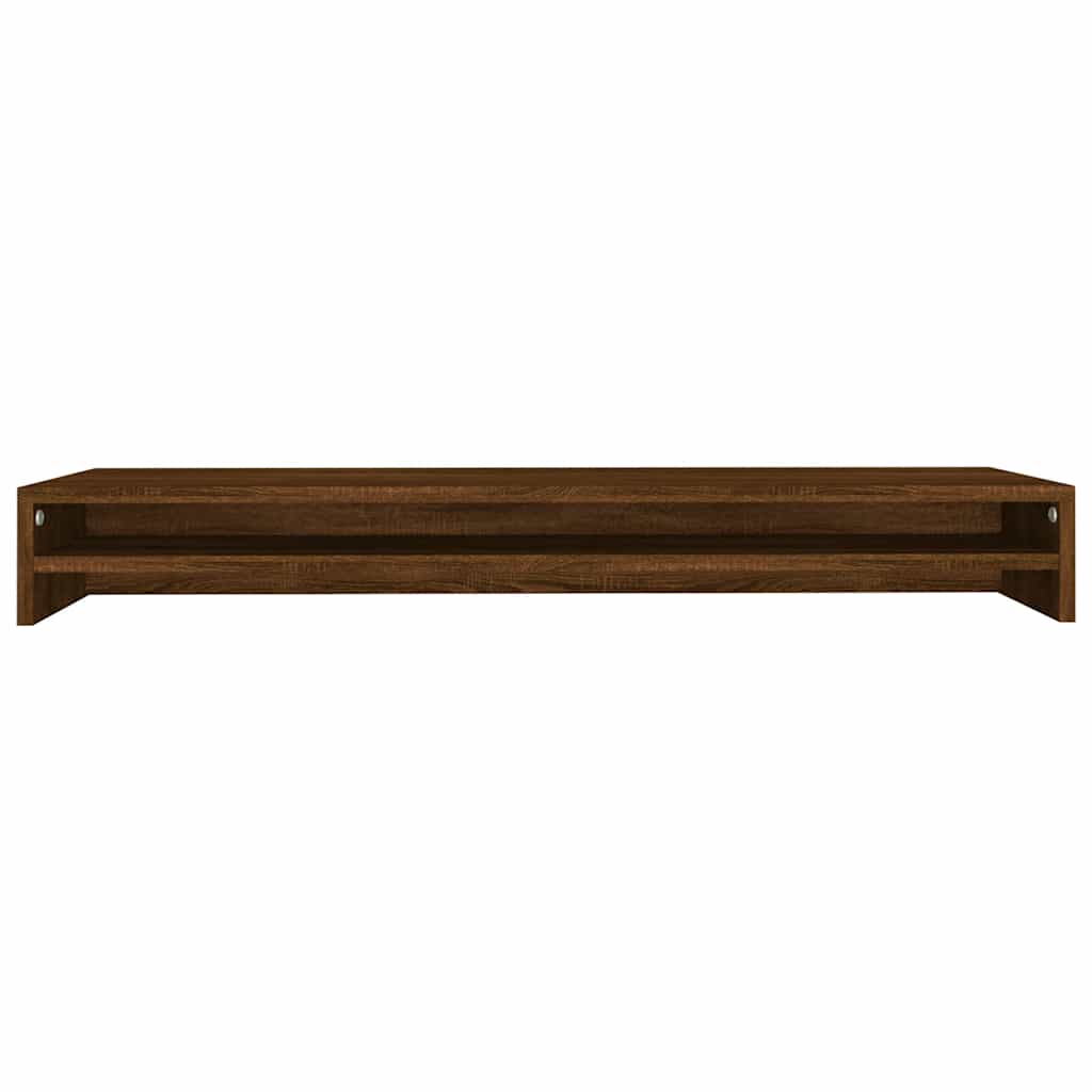 Skjermstativ brun eik 100x24x13 cm konstruert tre