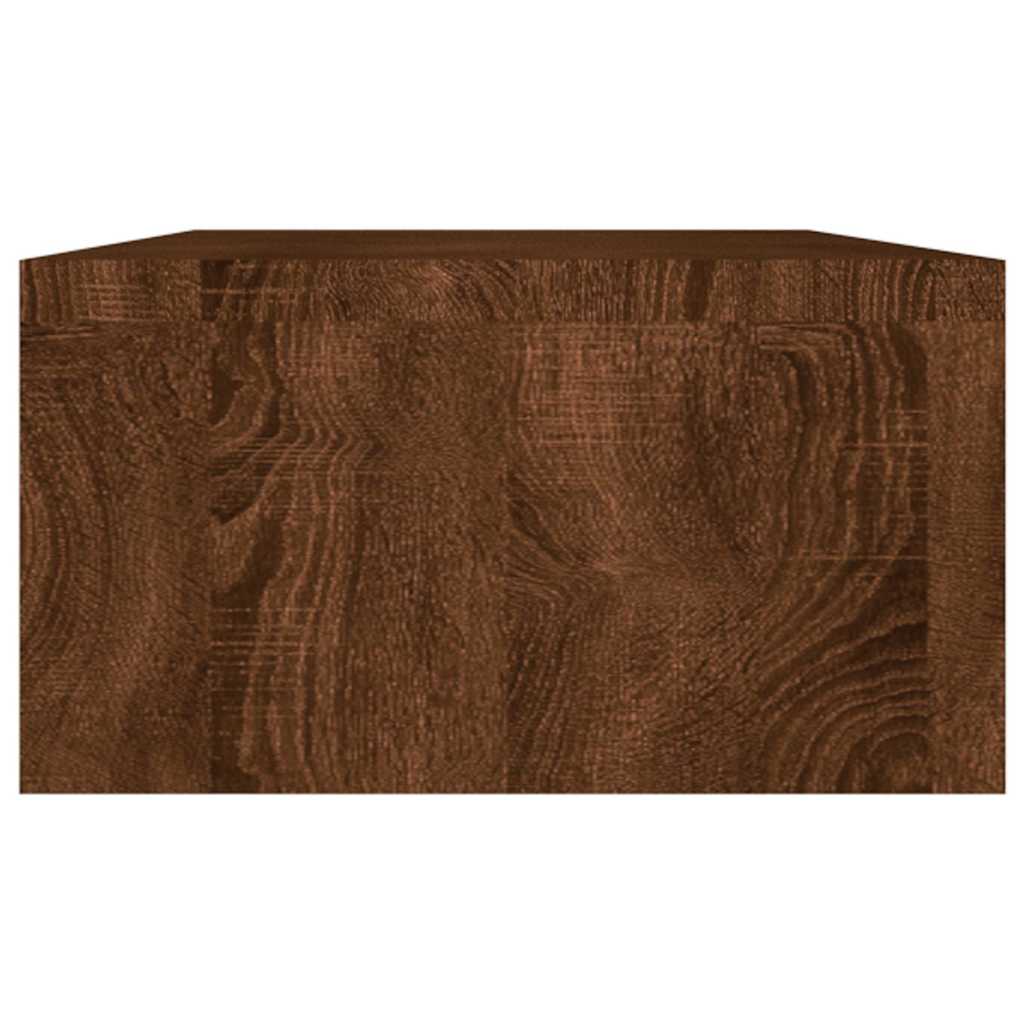 Skjermstativ brun eik 100x24x13 cm konstruert tre