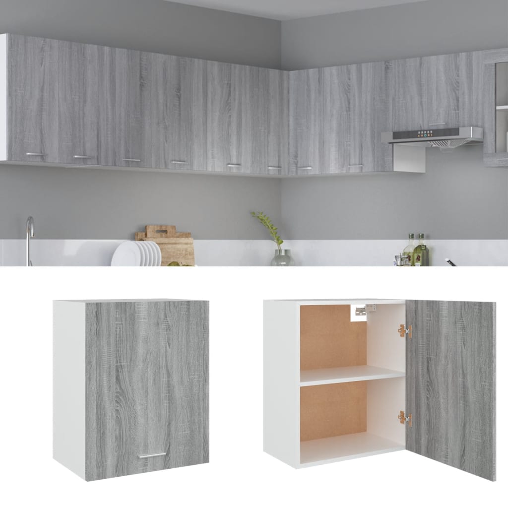 Vegghengt skap "Lyon" grå sonoma 50x31x60 cm konstruert tre