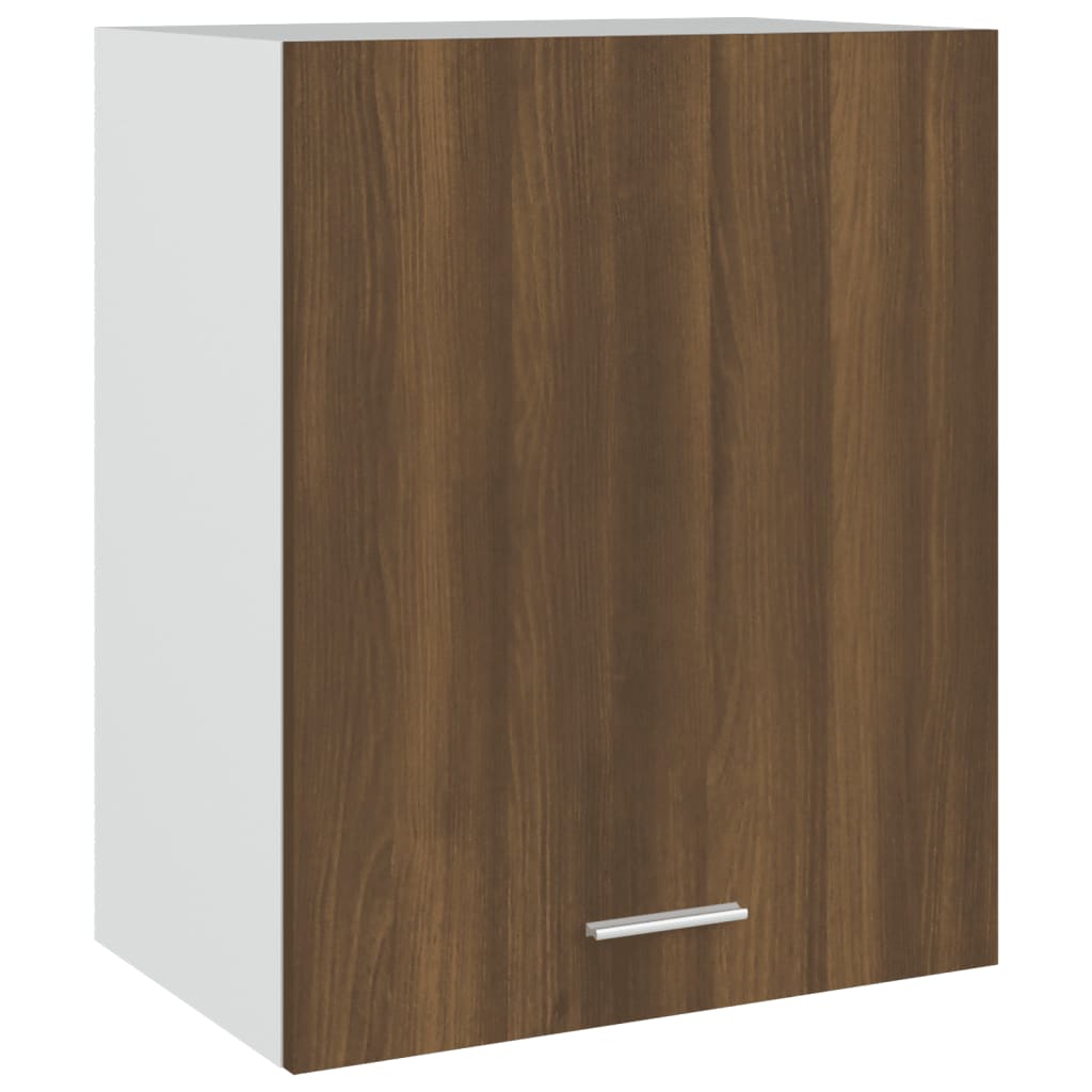 Vegghengt skap "Lyon" brun eik 50x31x60 cm konstruert tre