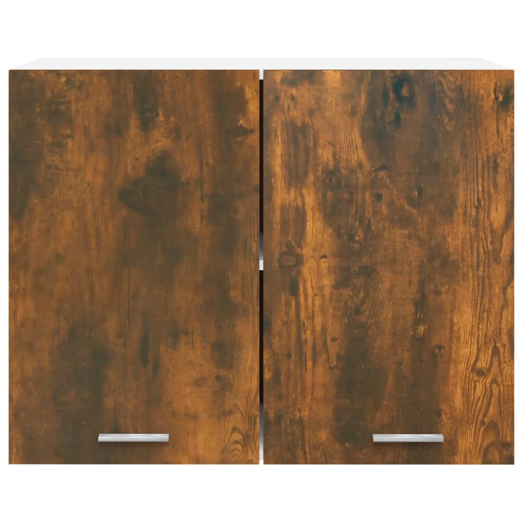 Vegghengt skap "Lyon" røkt eik 80x31x60 cm konstruert tre