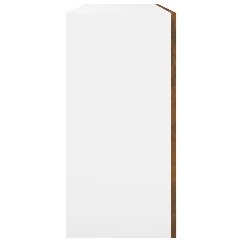 Vegghengt skap "Lyon" røkt eik 80x31x60 cm konstruert tre