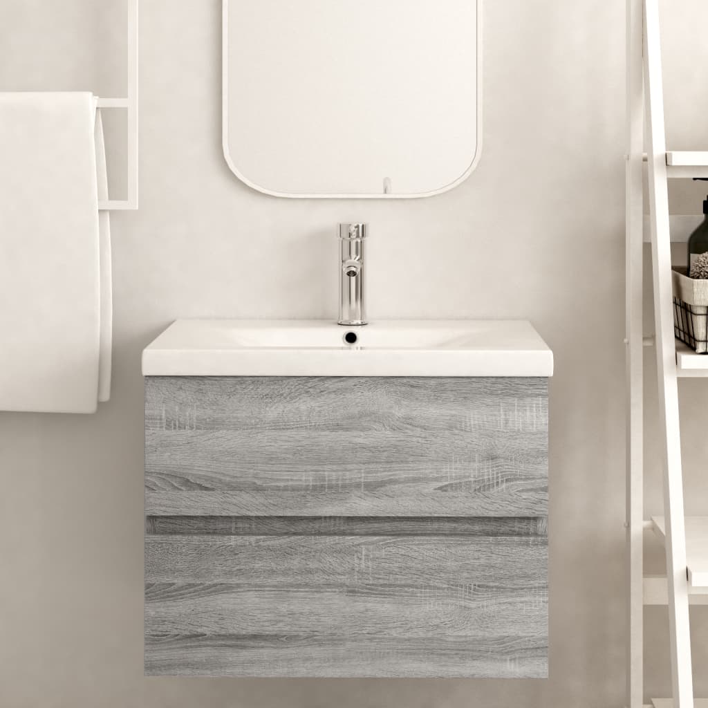 Servantskap grå sonoma 60x38,5x45 cm konstruert tre