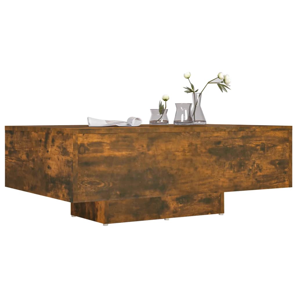 Salongbord røkt eik 85x55x31 cm konstruert tre