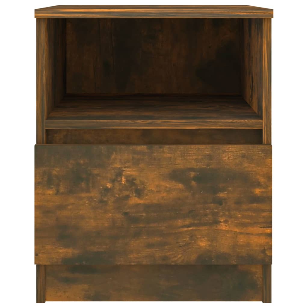 Nattbord 2 stk røkt eik 40x40x50 cm konstruert tre