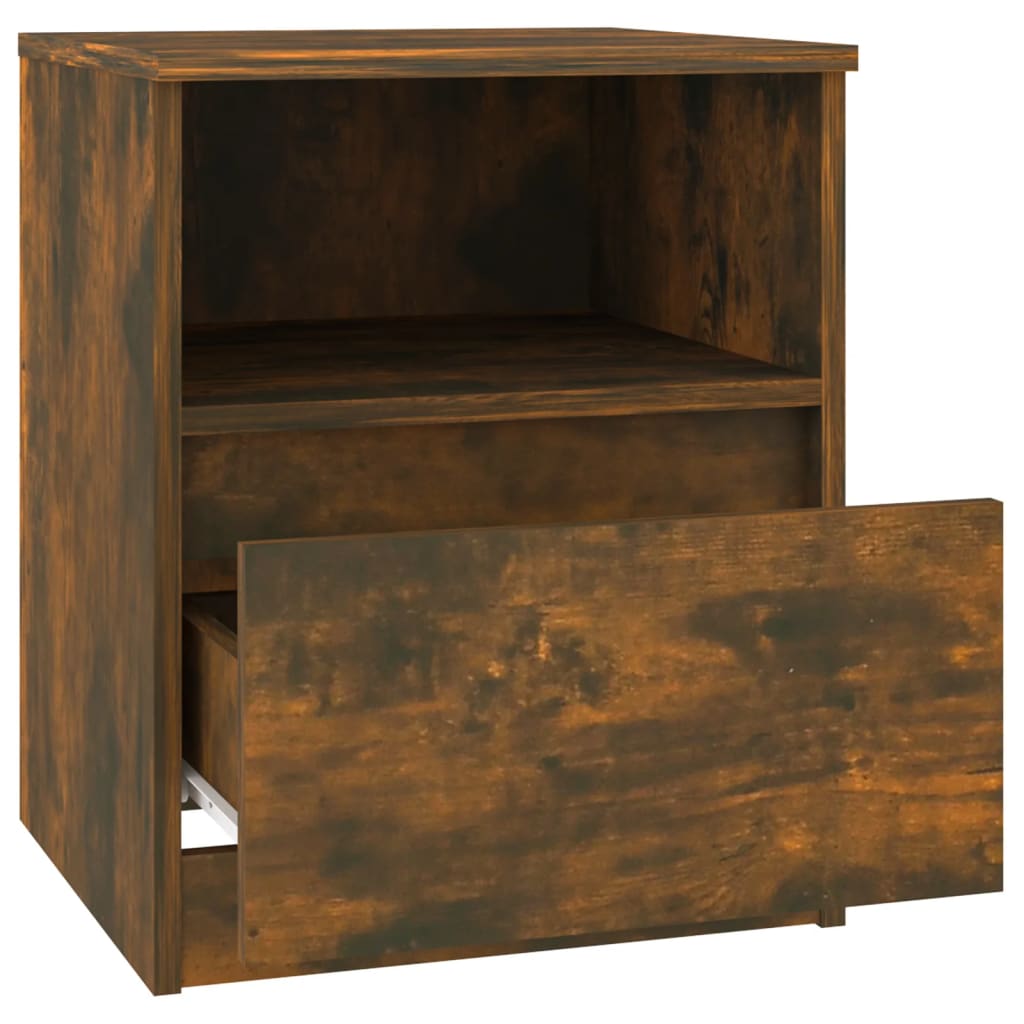 Nattbord 2 stk røkt eik 40x40x50 cm konstruert tre