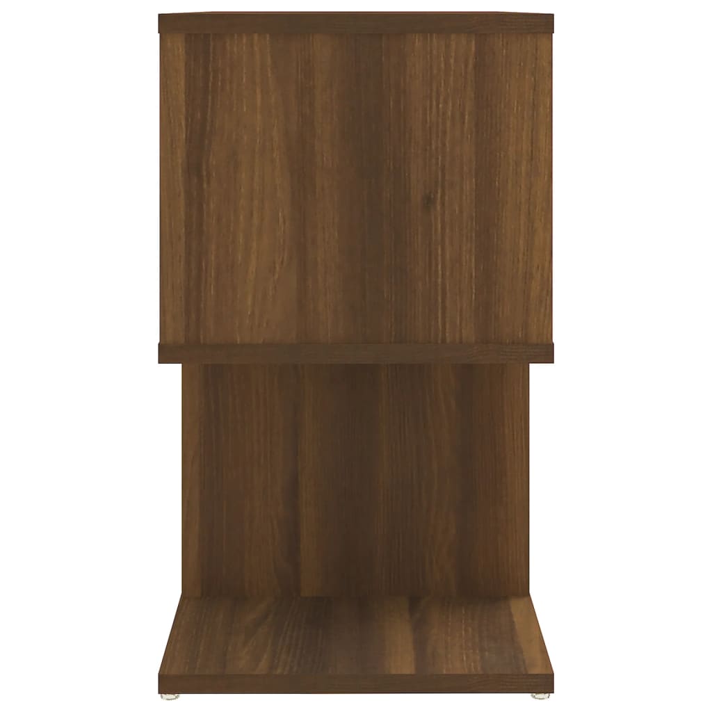 Nattbord 2 stk brun eik 50x30x51,5 cm konstruert tre