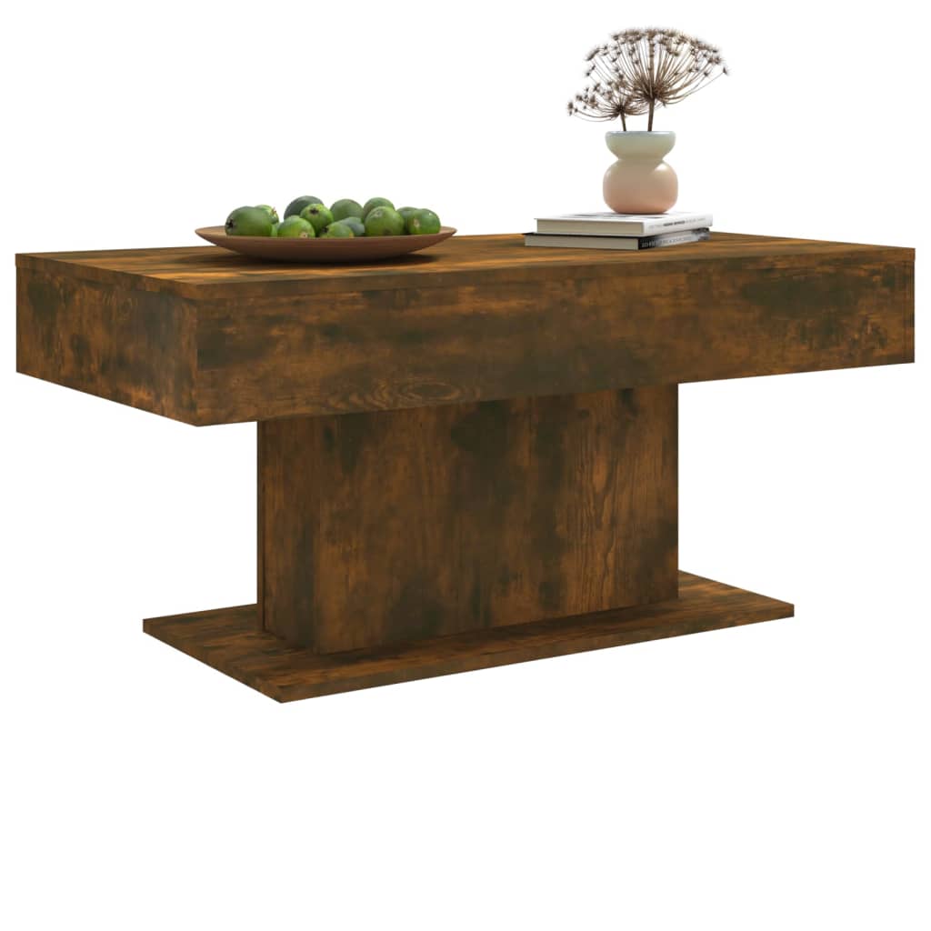Salongbord røkt eik 96x50x45 cm konstruert tre