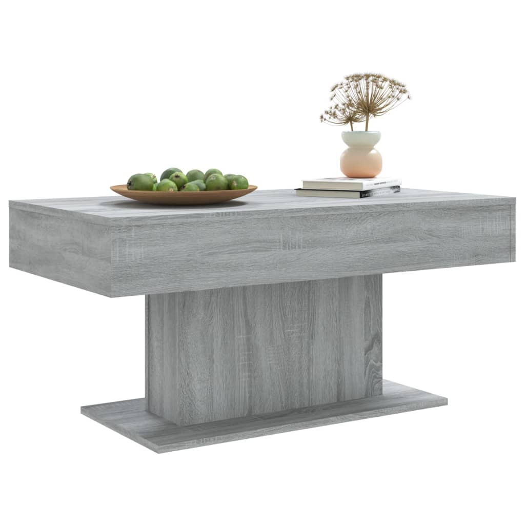 Salongbord grå sonoma 96x50x45 cm konstruert tre