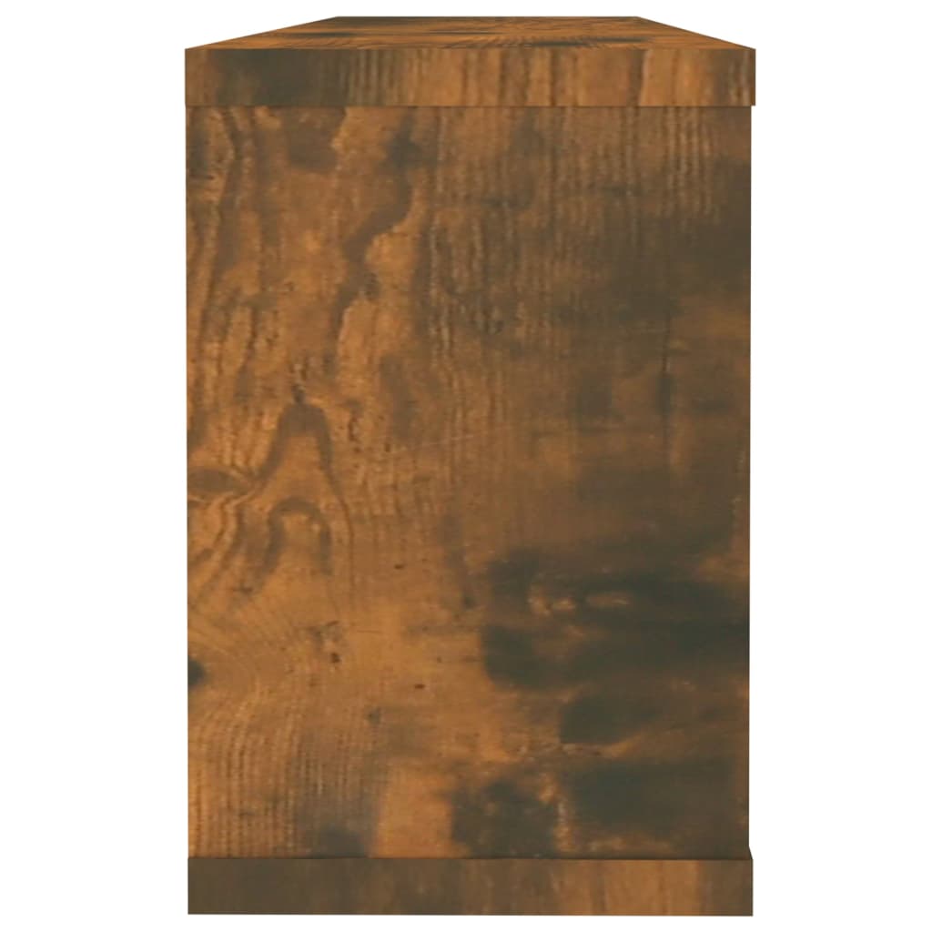 Vegghyller kube 2 stk røkt eik 60x15x23 cm konstruert tre vidaXL