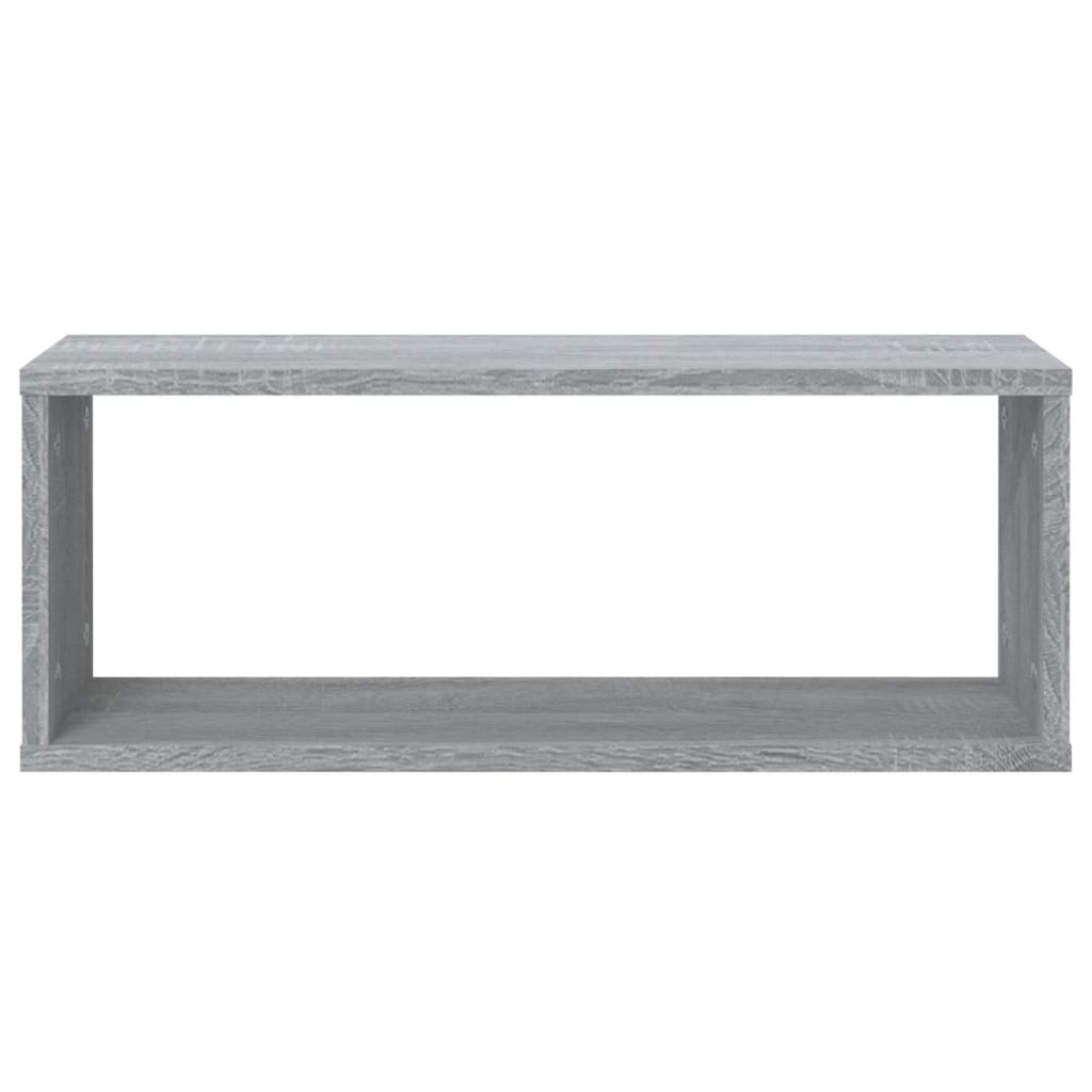 Vegghyller kube 2 stk grå sonoma 60x15x23 cm konstruert tre