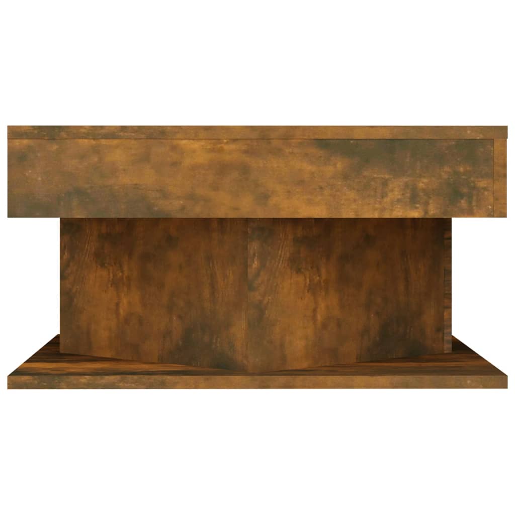 Salongbord røkt eik 57x57x30 cm konstruert tre
