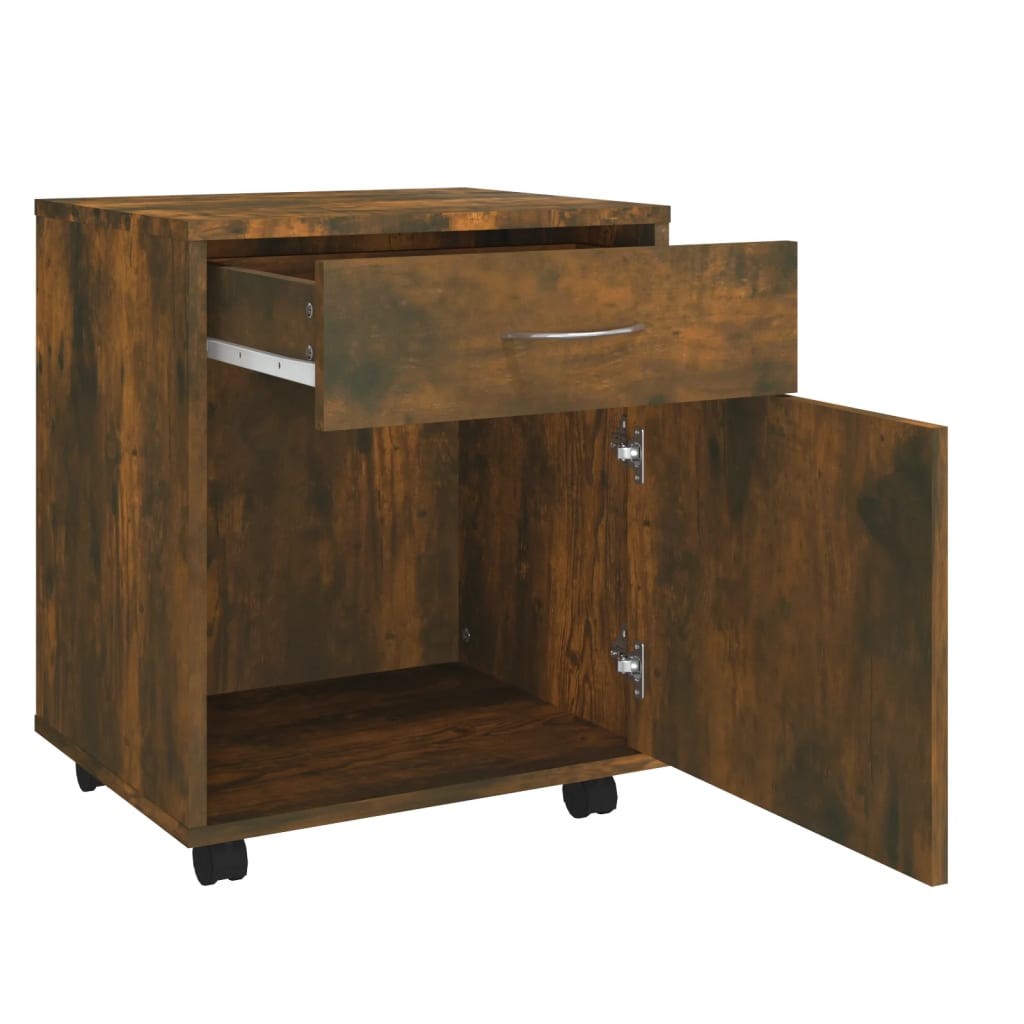 Rulleskap røkt eik 45x38x54 cm konstruert tre