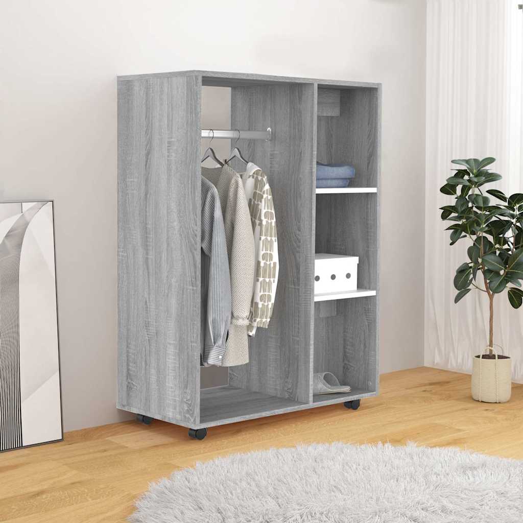Garderobe grå sonoma 80x40x110 cm konstruert tre