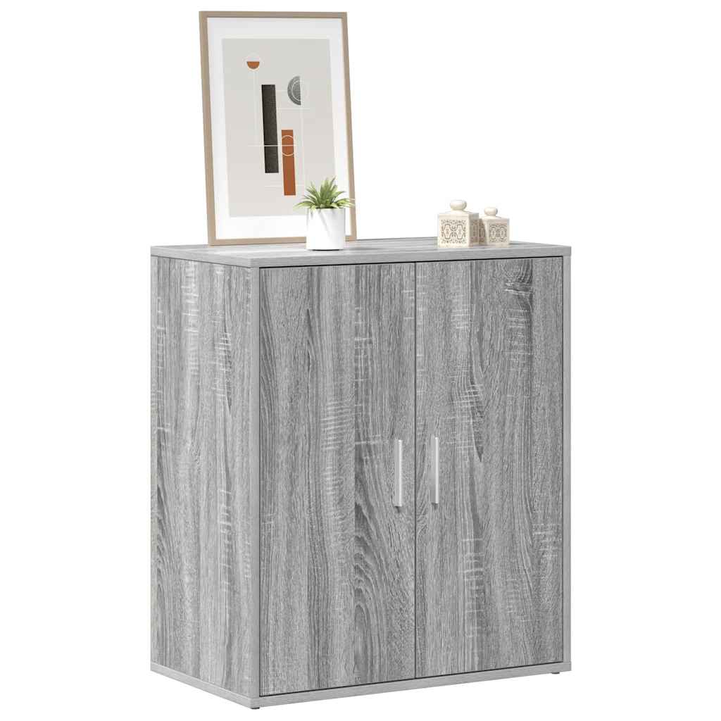 Skohylle grå sonoma 60x35x70 cm konstruert tre
