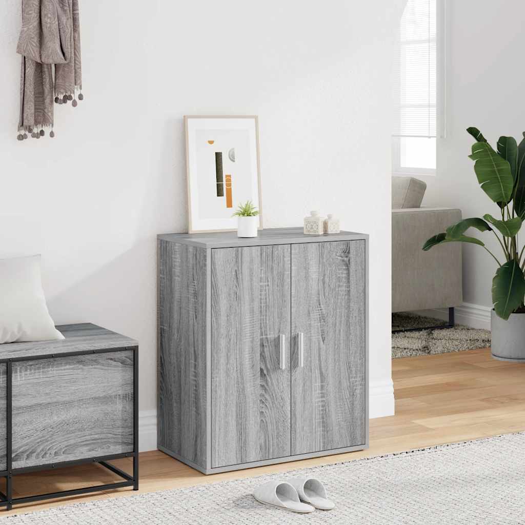 Skohylle grå sonoma 60x35x70 cm konstruert tre