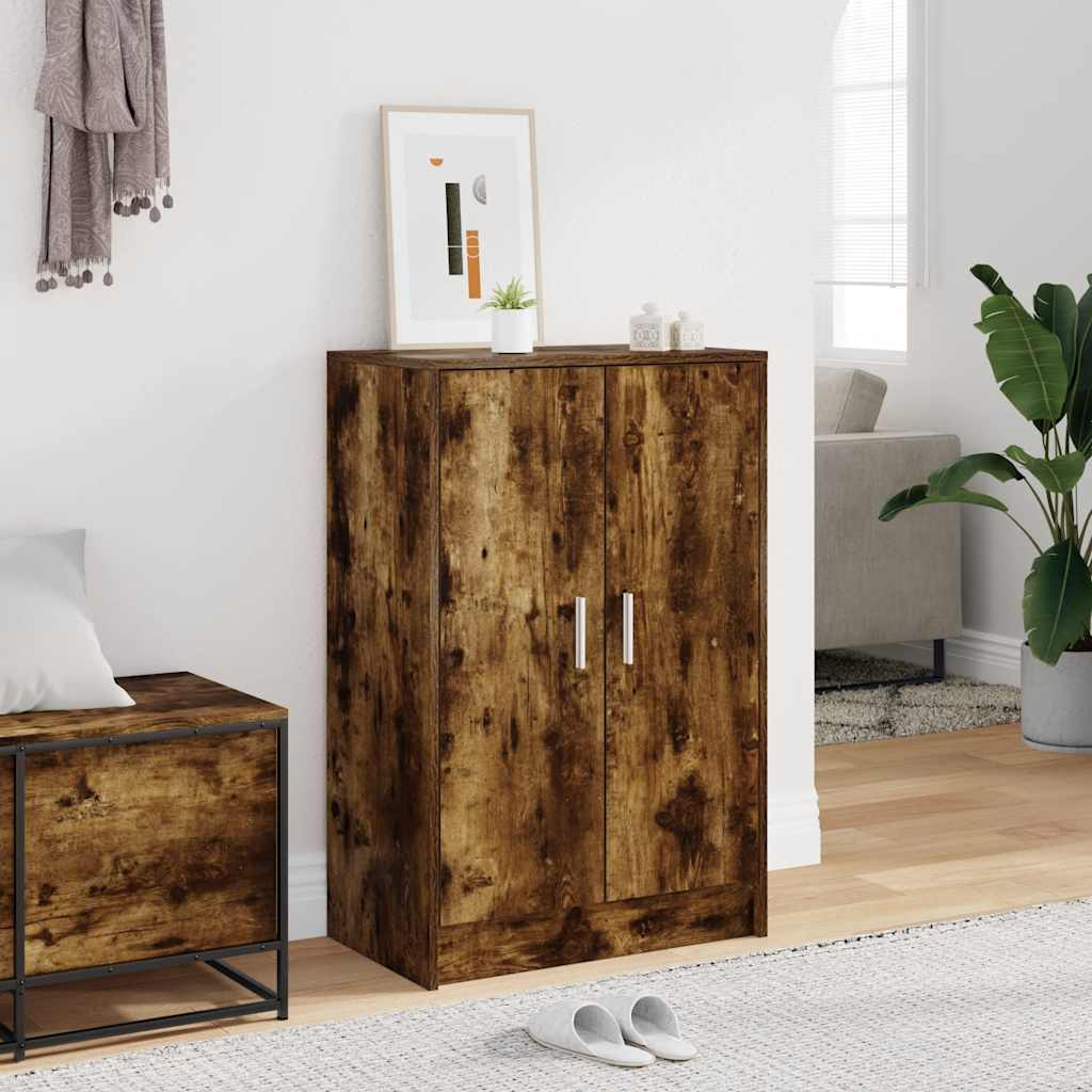 Skohylle røkt eik 60x35x92 cm konstruert tre