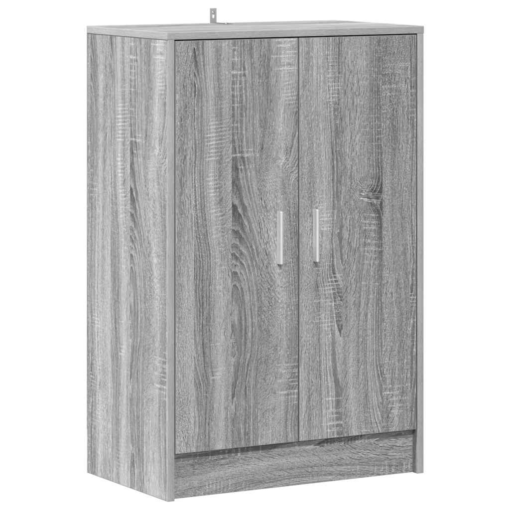 Skohylle grå sonoma 60x35x92 cm konstruert tre
