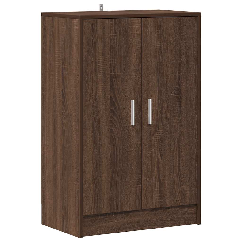 Skohylle brun eik 60x35x92 cm konstruert tre