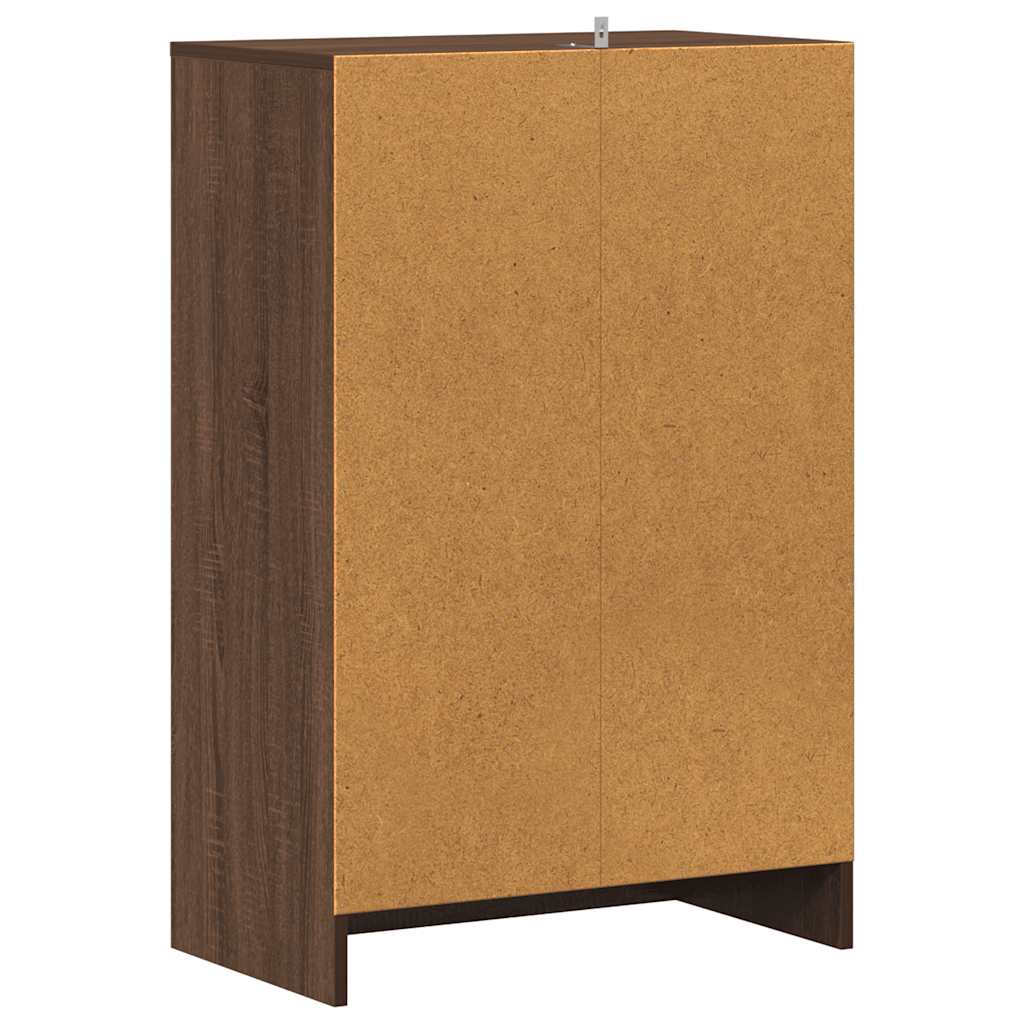 Skohylle brun eik 60x35x92 cm konstruert tre
