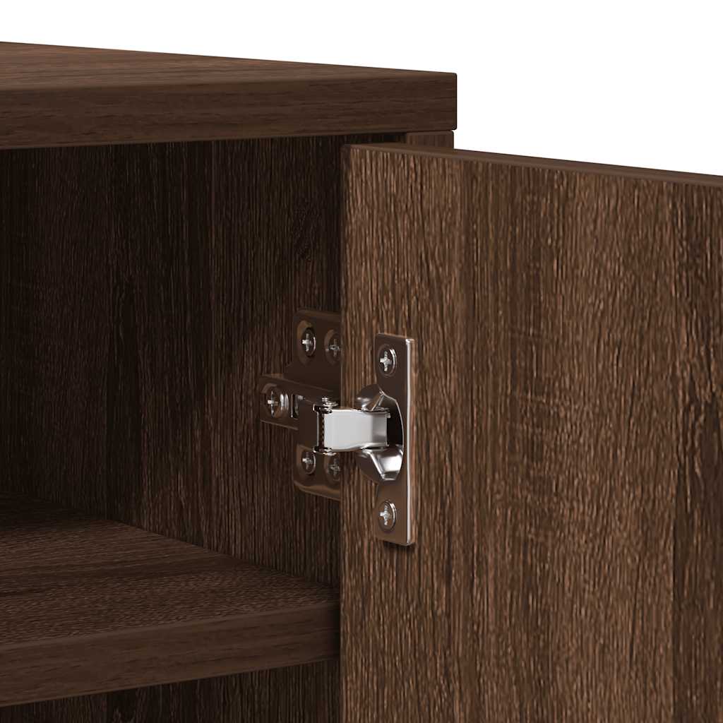 Skohylle brun eik 60x35x92 cm konstruert tre