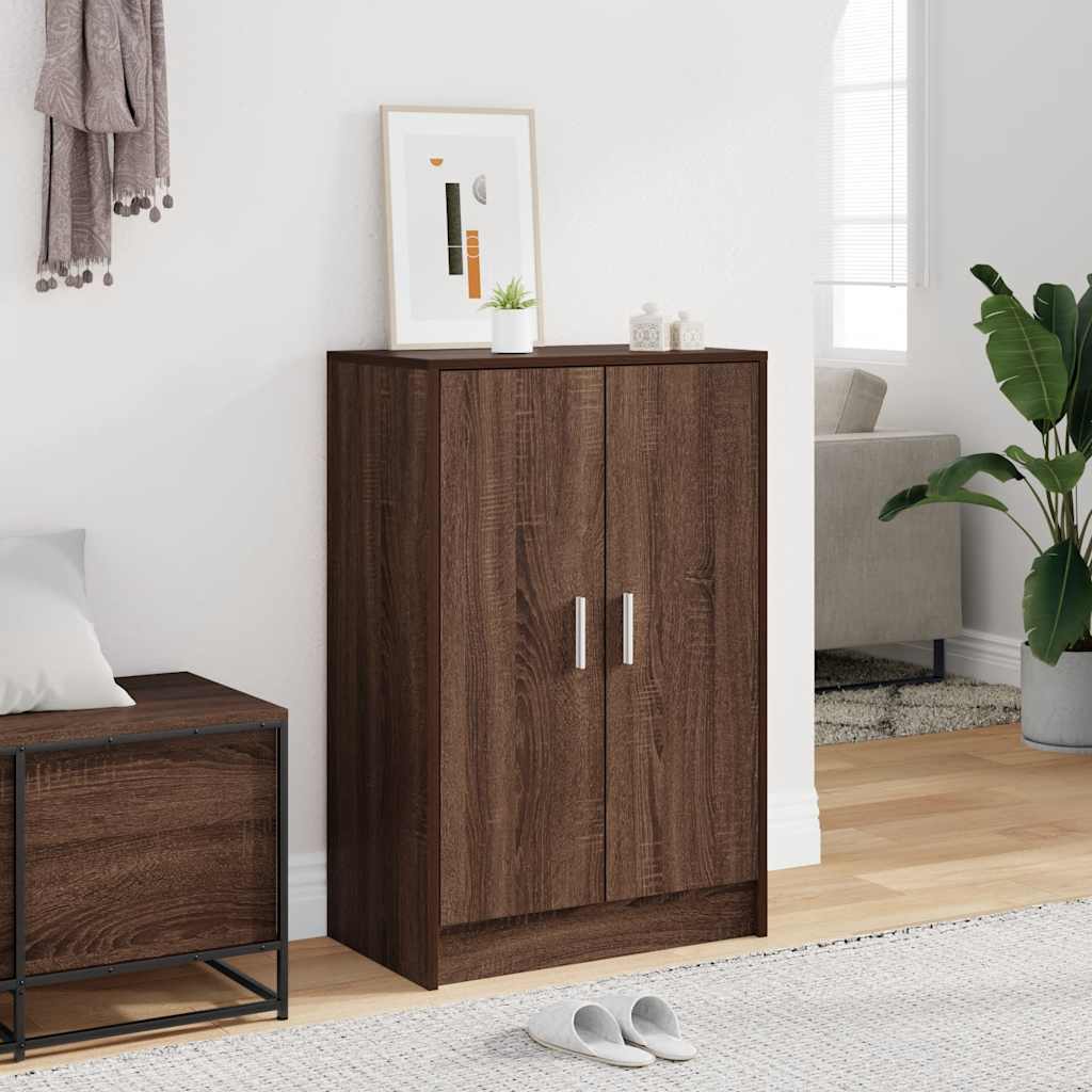Skohylle brun eik 60x35x92 cm konstruert tre