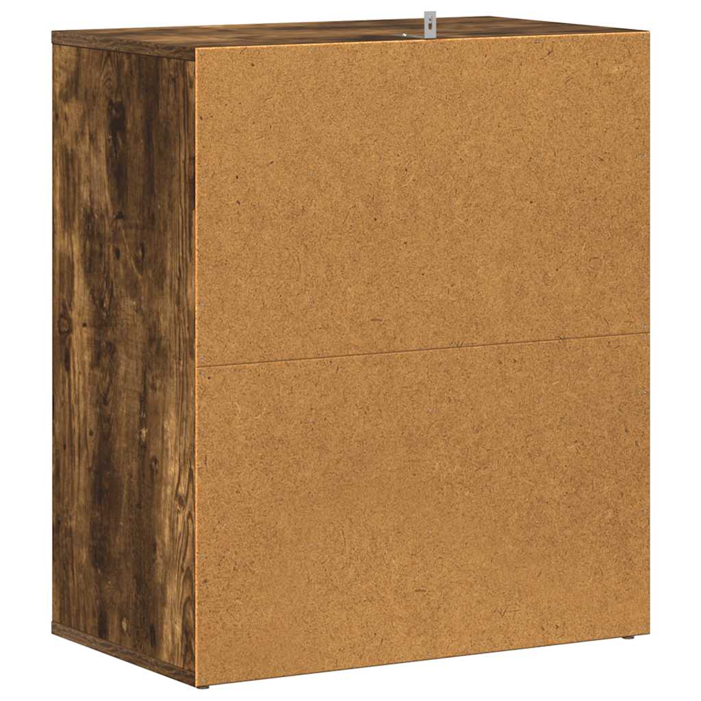 Skohylle røkt eik 60x35x70 cm konstruert tre